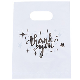 Полиэтиленовые пакеты, прямоугольник со словом спасибо узор