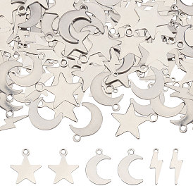 120 шт 3 стили подвески из нержавеющей стали, разнообразные