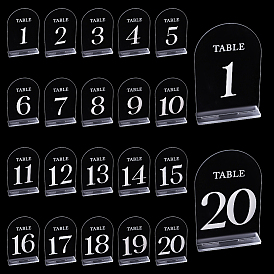 20 шт. 20 стили акриловые настольные тарелки для украшения витрины, для свадьбы, ресторан, украшения на день рождения, числа 1 по 20