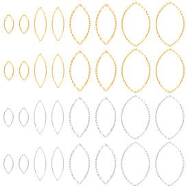 64шт 8 латунные соединительные кольца, долговечный, без кадмия и без свинца, лошадиный глаз 