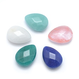 Edelstein-Cabochons, Tropfen, facettiert