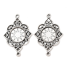 Тибетский стиль настройки разъем сплава кабошон, ромб