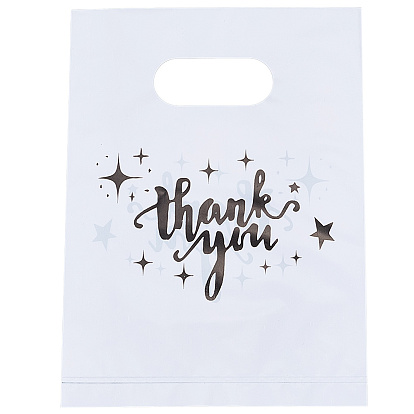 Полиэтиленовые пакеты, прямоугольник со словом спасибо узор