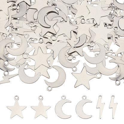 120 шт 3 стили подвески из нержавеющей стали, разнообразные