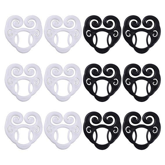 12 шт. 2 цвета пластиковая застежка-липучка для женской одежды