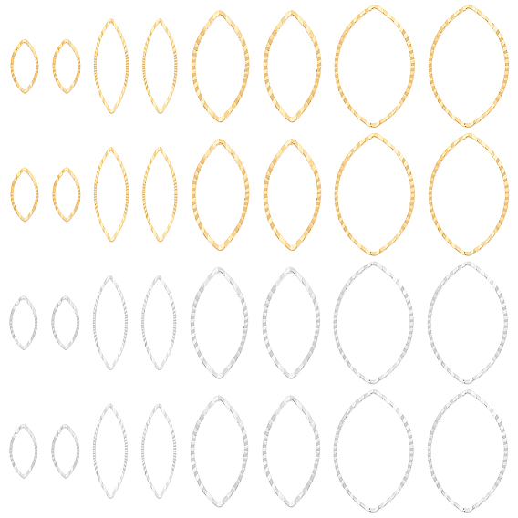 64шт 8 латунные соединительные кольца, долговечный, без кадмия и без свинца, лошадиный глаз 