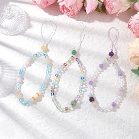 Moonstone Mobile Straps, with Nylon Threads