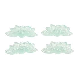 Translucent Resin Flower Connector Charms, Lotus Links
