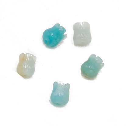 Perles amazonite naturelles, non teint, muguet