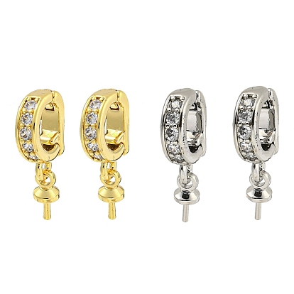 Brass Micro Pave Clear Cubic Zirconia Pendant Bail