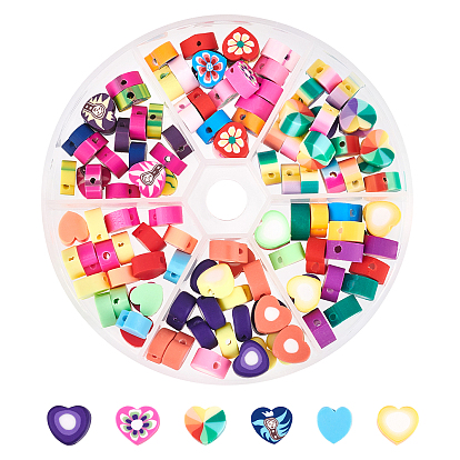 Handmade Polymer Clay Beads, Heart