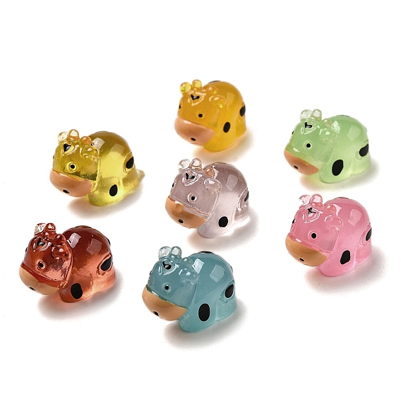 Полупрозрачный смоляной резной орнамент в виде коровы, молочный скот