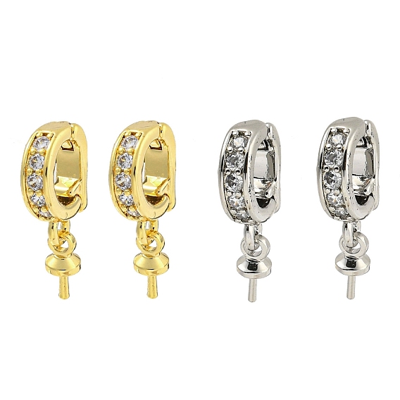 Brass Micro Pave Clear Cubic Zirconia Pendant Bail