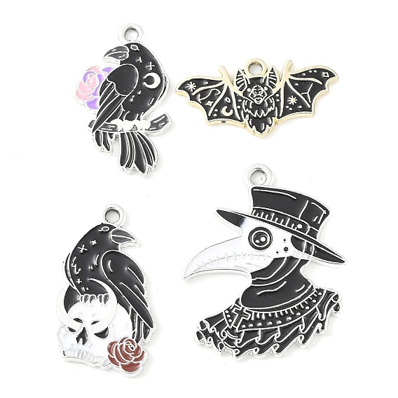 Подвески из эмали и сплава, без кадмия, без никеля и без свинца, золотые, стойки покрытие