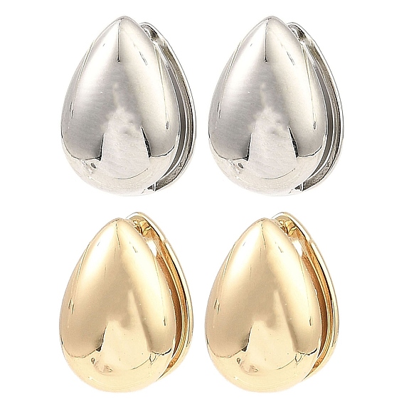 Латунные серьги обруча, слеза