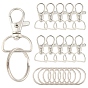 20 поворотные застежки из сплава шт., с железными кольцами для ключей 20шт.