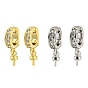 Brass Micro Pave Clear Cubic Zirconia Pendant Bail