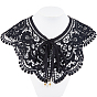 1 съемные полиэстеровые кружевные воротники, с подвесками из сплава и пластика, имитирующими жемчуг, край аппликации для шитья одежды, аксессуары для одежды diy