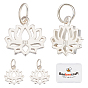 5Stück 925 Sterling Silber Anhänger, mit Ringe springen, Lotus