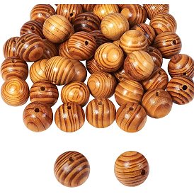 Круглые деревянные бусины, окрашенные