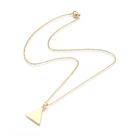 304 подвесные из нержавеющей стали ожерелья, с кабельными цепями и когтями омара застежками, треугольные