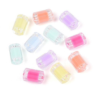 Прозрачные акриловые бусины, бусины в бусине, колонка