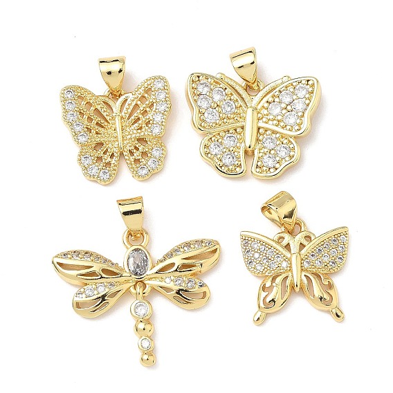 Латунные микро проложить кубического циркония подвески, без кадмия и без свинца, долговечный, реальный 18 k позолоченный