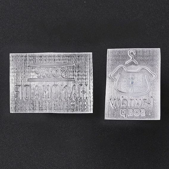 Clear Acrylic Soap Stamps with Big Handles, DIY Soap Molds Supplies