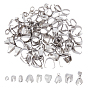 90Pcs 9 Style 304 Stainless Steel Pendant Pinch Bails