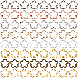 80шт 8 стили цинковый сплав бусины рамка, цветок