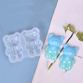 DIY Bear Display Decoration Silicone Molds, Resin Casting Molds, for UV Resin & Epoxy Resin Craft Making