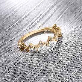 Латунные микро проложить пальцев кольца кубического циркония