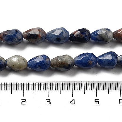 Natural Sodalite Beads Strands, Faceted Teardrop