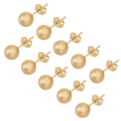 304 из нержавеющей стали уха шпильки, гипоаллергенные серьги, , с уха орехов, круглые