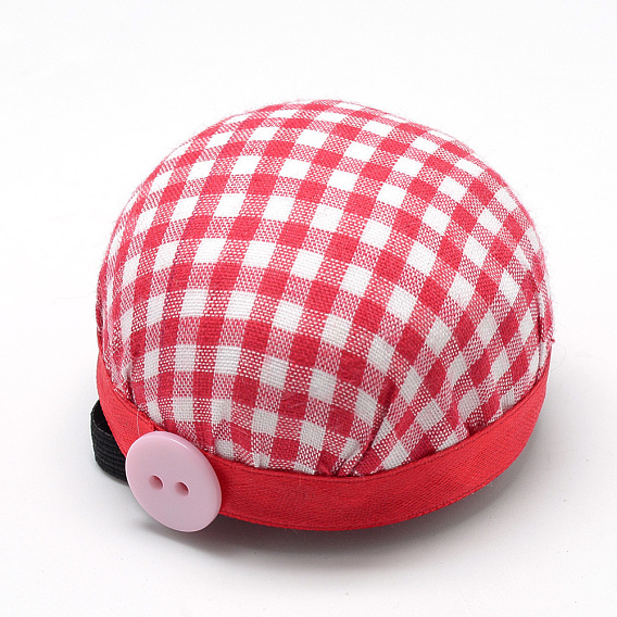 Cloth Needle Pin Cushions, with Foam inside, Half Round/Dome