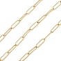 304 Stainless Steel Paperclip Chains, Unwelded, with Spool