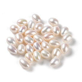 Perlas naturales perlas de agua dulce cultivadas, medio-perforado, arroz, grado 5a+