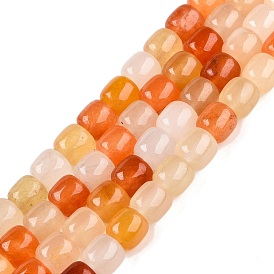 Natural Pink Aventurine Beads Strands, Barrel