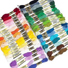 24 Skeins 24 Colors 6-Ply Cotton Embroidery Floss, Cross Stitch Threads