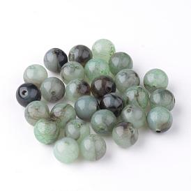 Crackle Acrylic Beads, Two Tone Color, Round