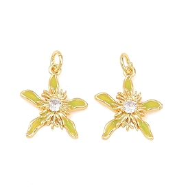 Латунные подвески с фианитами, , долговечный, стойки покрытие, без свинца и без кадмия