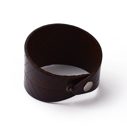Alloy Leather Bracelets, 220x45mm