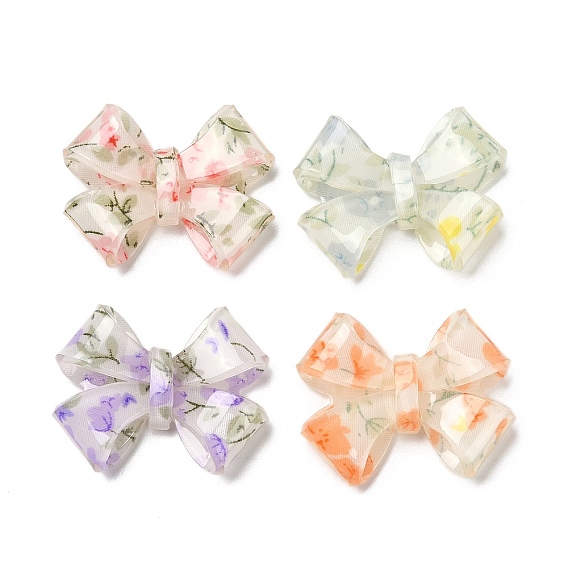 Прозрачные акриловые кабошоны с принтом, бабочка