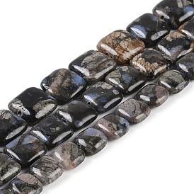 Natural Glaucophane Beads Strands, Square