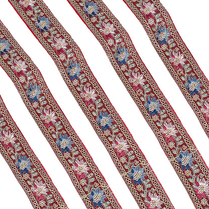 Полиэфирная лента, с блестками, для упаковки подарков, оформление партии, цветочным узором