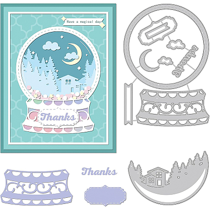 2 шт 2 стили трафареты для штампов из углеродистой стали, для diy scrapbooking, Фотоальбом, декоративная бумага для тиснения, хрустальный шар