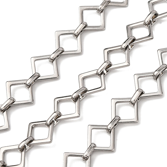 304 цепи прямоугольные звенья нержавеющие, несварные