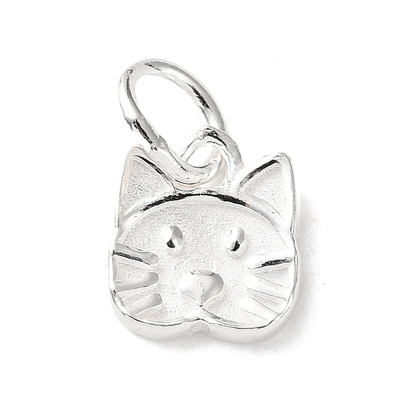Изящные серебряные подвески в форме кошки с соединительными кольцами
