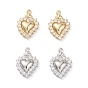 Покрытие стойки латунь микропаве прозрачные подвески из кубического циркония, чары священного сердца, долговечный, без кадмия и без свинца
