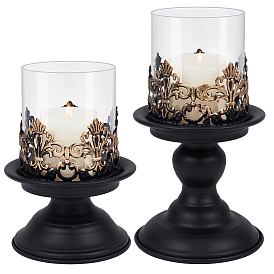 Подсвечник из железа и стекла, для украшения домашней вечеринки